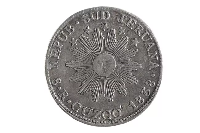 8 reales de la República Sudperuana