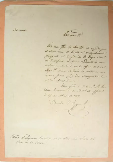 Carta de Bernardo O´Higgins