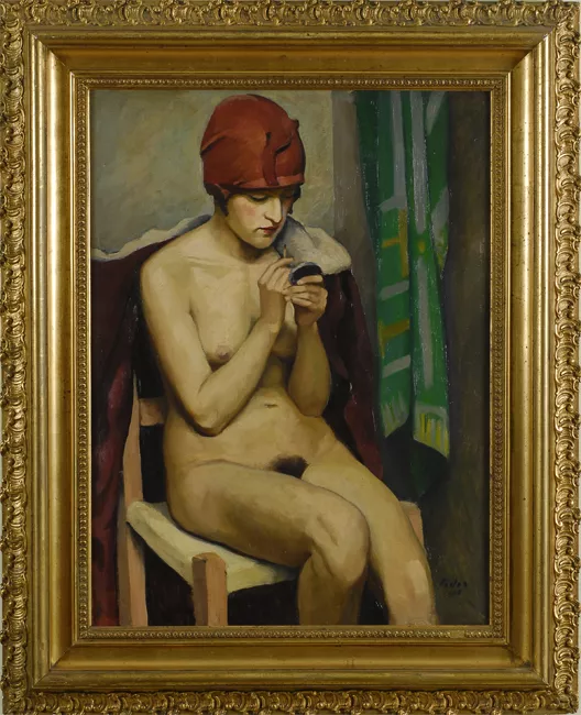 Desnudo en la silla