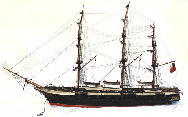 Maqueta de buque de la Esmeralda