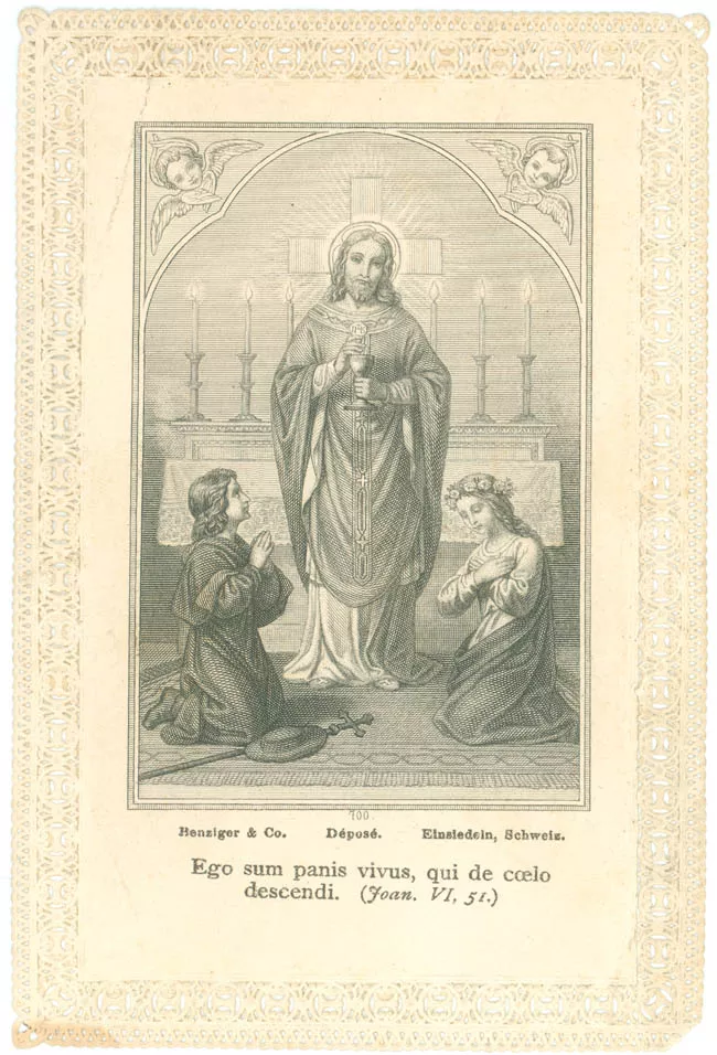Estampa religiosa de primera misa