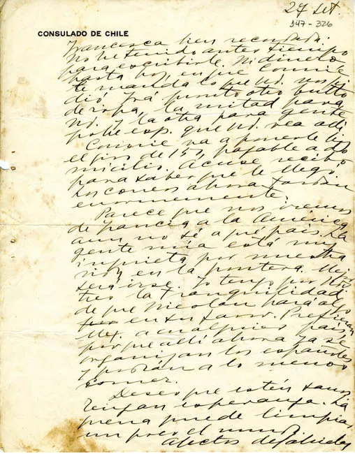 Carta de Gabriela Mistral a Francesca