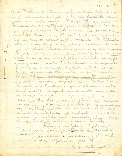 Carta de Gabriela Mistral a Francesca