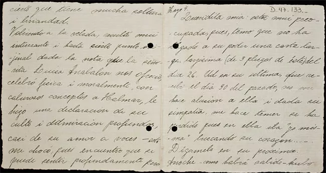 Carta de Ema Claro a Gabriela Mistral