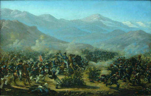 O'Higgins en la Batalla de Chacabuco