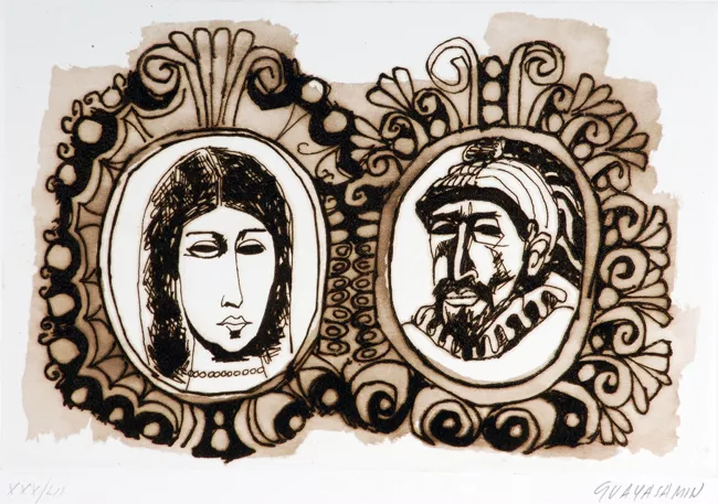 La Malinche y Cortés