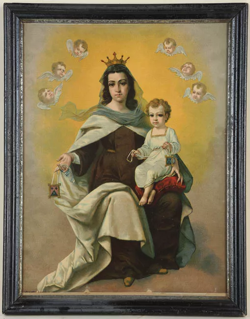 Virgen María con el Niño Dios en brazos