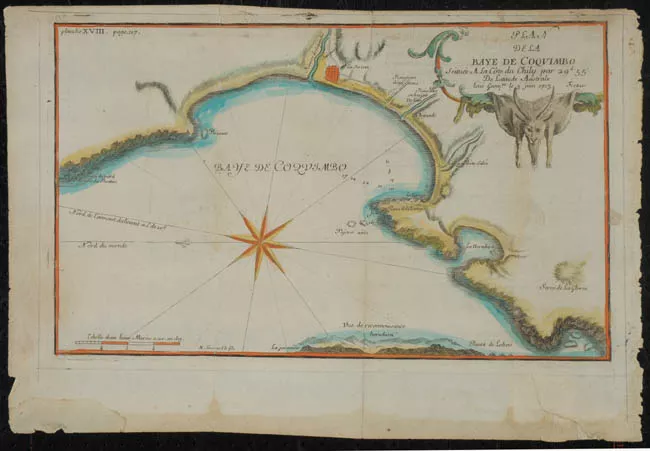 Plano de la bahia de Coquimbo
