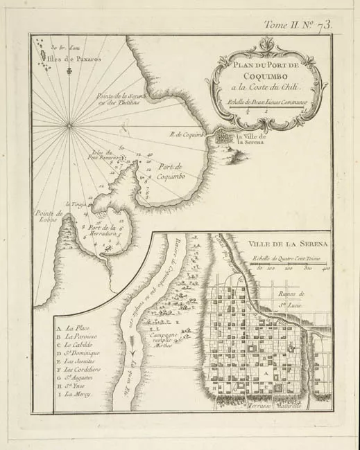 Plano del puerto de Coquimbo de la costa de Chile