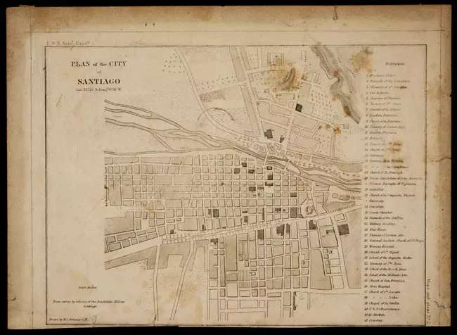 Plano de la ciudad de Santiago