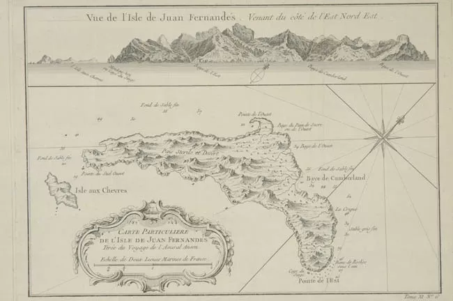 Mapa particular de la isla de Juan Fernandez