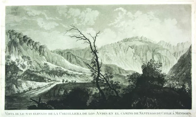 Vista de lo más elevado de la Cordillera de Los Andes