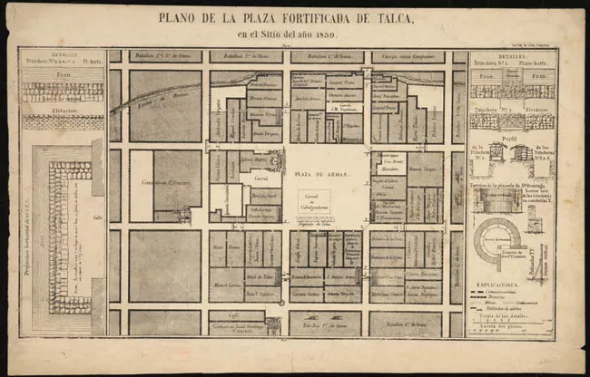 Plano de la Plaza Fortificada de Talca