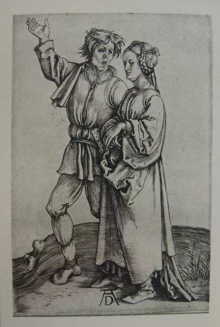 Das gehende Bauernpaar