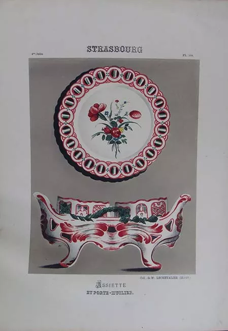 Strasbourg Assiette et porte-huilier