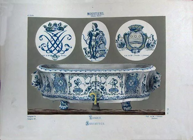 Moustiers: Vasque. Assiettes