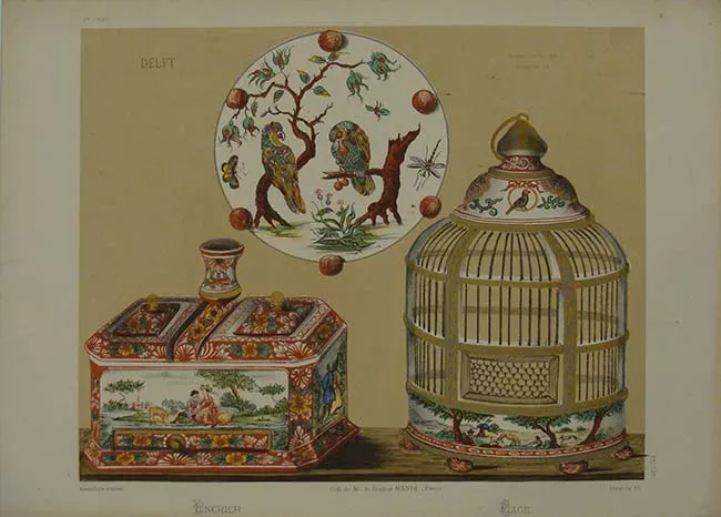 Delft  Encrier, Cage