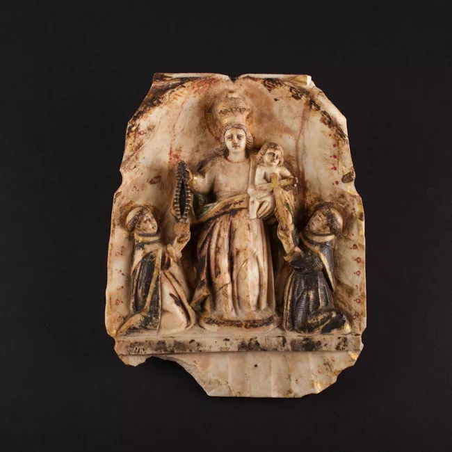Virgen del Rosario con Santo Domingo y San Francisco