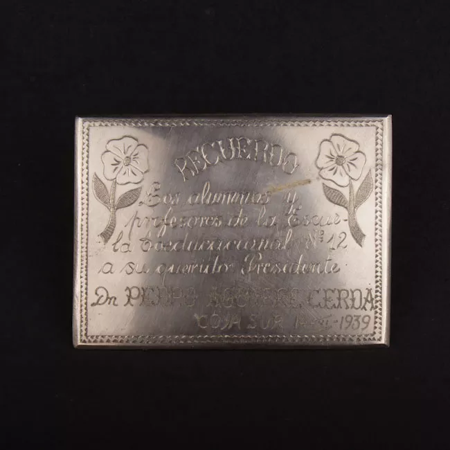 Placa en Homenaje a Pedro Aguirre Cerda escuela número 12