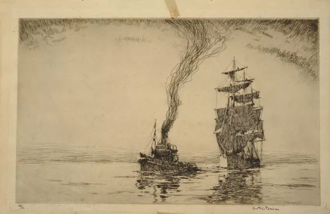 Remolcador y velero