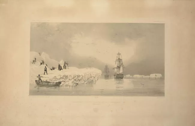 Débarquemet sur une ile de glaces