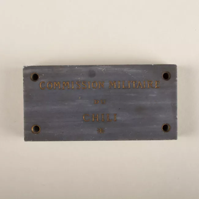 Placa Comission Militaire dei Chile
