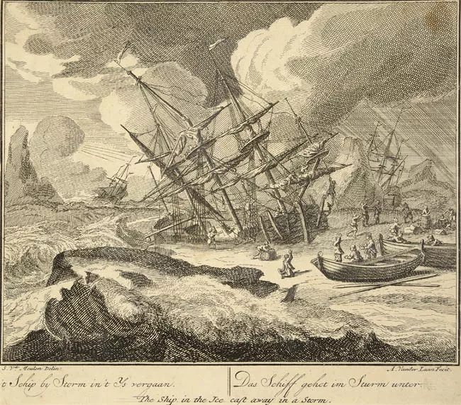 't Schip by Storm in't Ys vergaan.