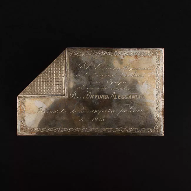 Placa conmemorativa al Presidente Arturo Alessandri Palma de la Juventud Radical