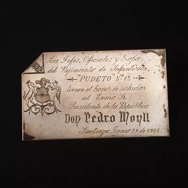 Placa conmemorativa al Presidente Pedro Montt del Regimiento Pudeto Nº12