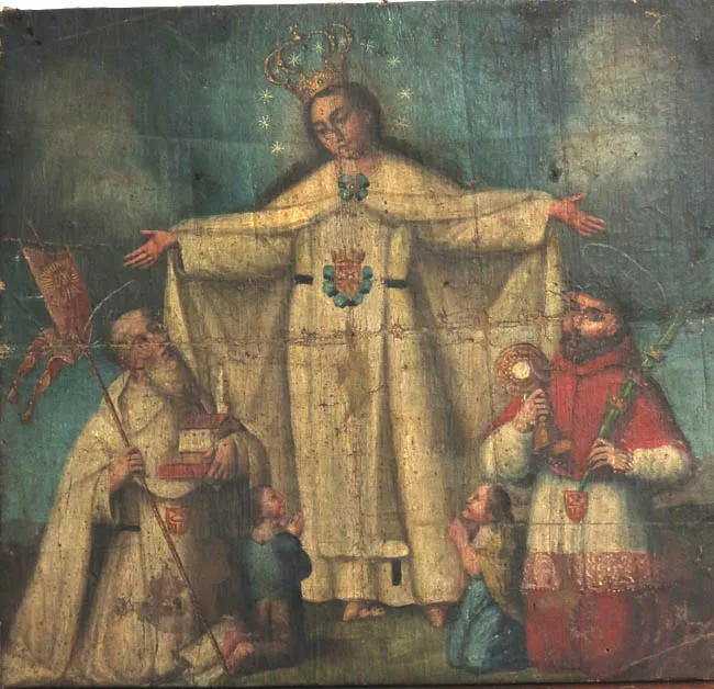 Virgen de La Merced con San Pedro Nolasco y San Ramón Nonato y dos Donantes