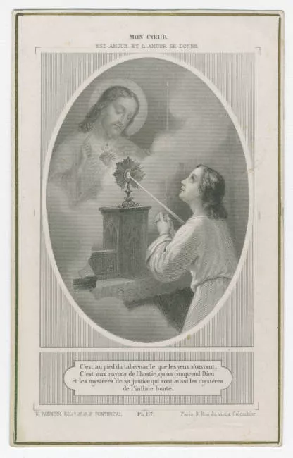 Estampa de Oración al Sagrado Corazón de Jesús