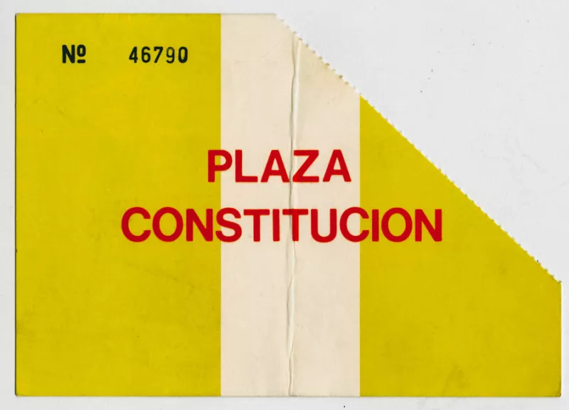 Entrada para la venida del Papa Juan Pablo II