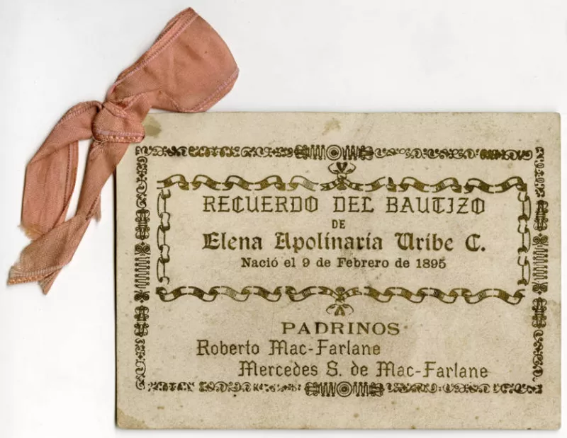 Bautismo de Elena Apolinaria Uribe C.