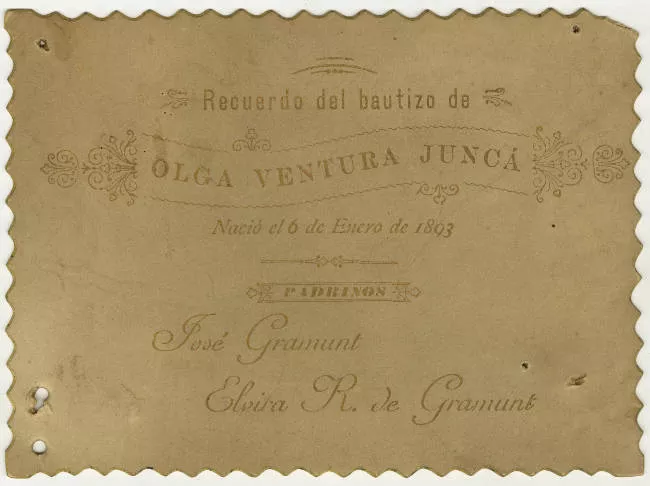 Bautismo de Olga Ventura Juncá
