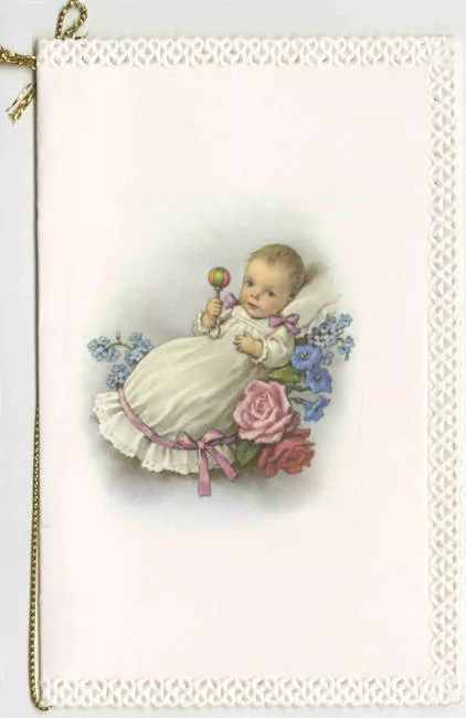 Tarjeta de bautismo de Vicente Gárate