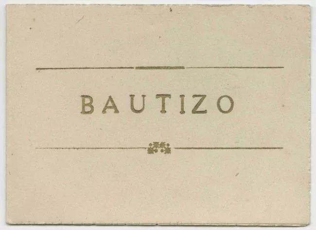 Bautismo de Raúl Duhart Peña