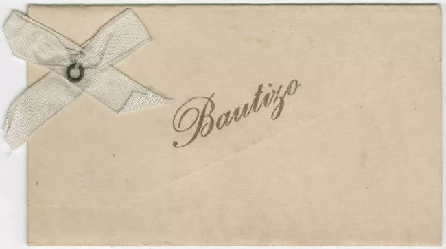 Tarjeta de bautismo de Jorge Wáshington Rodríguez Peña 