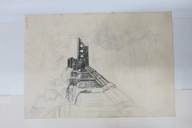 Boceto de Balcón del Cerro Santa Lucía