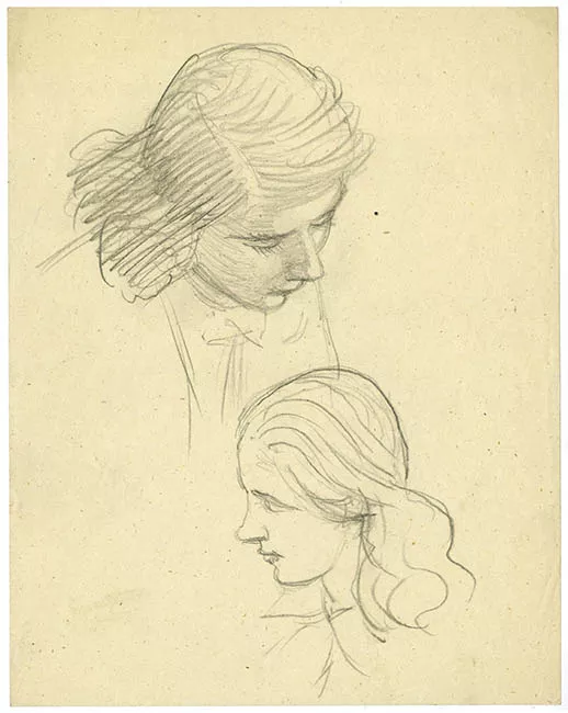 Estudio de cabeza de mujeres