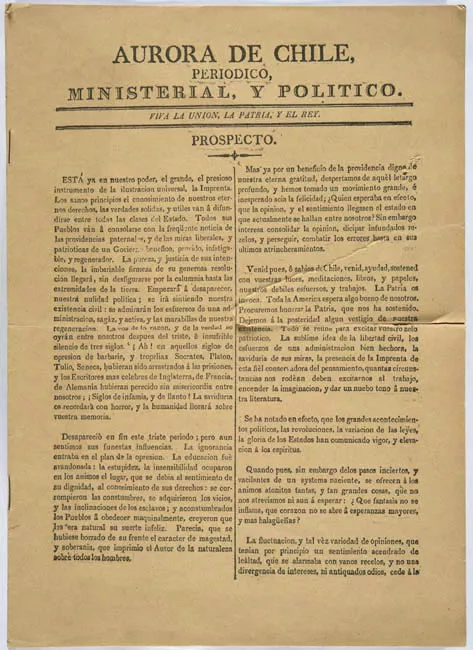 La Aurora de Chile. Periódico ministerial y político.