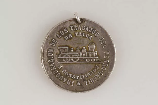 Medalla Conmemorativa Inauguración de los Trabajos del Ferrocarril Talca a Constitución