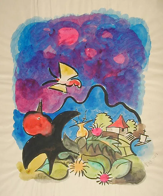 Pajaro y mariposa