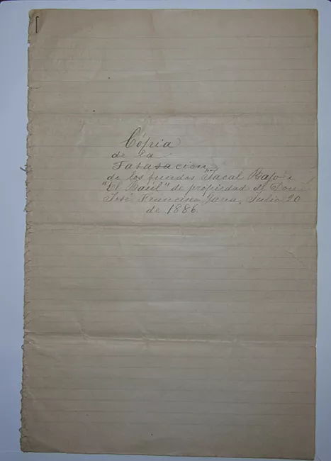Tasaciones de los fundos de José Francisco Gana