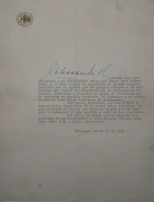 Carta de agradecimiento