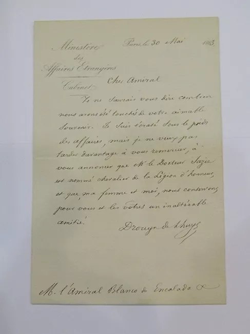 Anuncio de nombramiento de la Legión de Honor para el Doctor Sazié