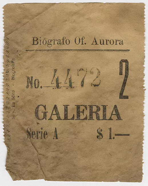 Entrada del Biógrafo Of. Aurora