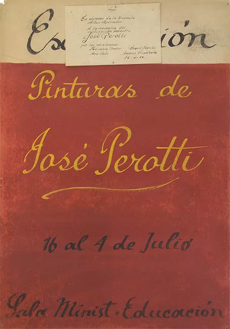Afiche para la exposición de las pinturas de José Perotti