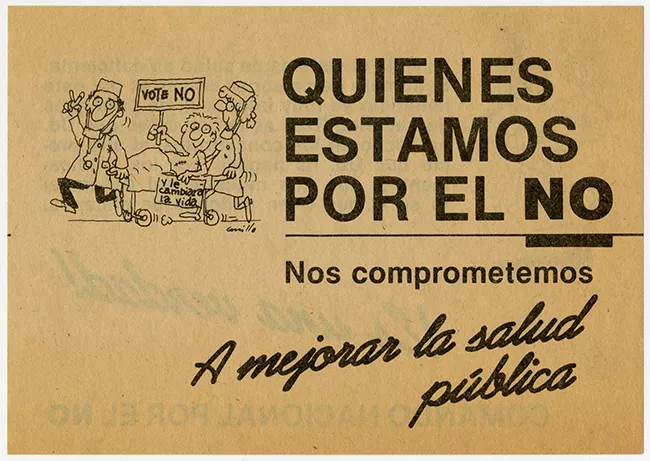 Panfleto Quienes estamos por el NO