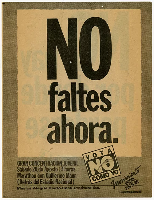 Panfleto NO faltes ahora. Gran concentración juvenil sabado 20 de agosto
