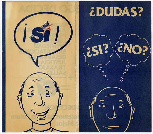 Panfleto ¿Dudas? ¿Sí? ¿No?